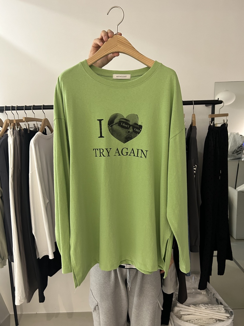 AS THOUGHT東大門代購女裝新款休閑職業人氣26春季長袖T恤AS THOUGHT長袖T恤圖色2