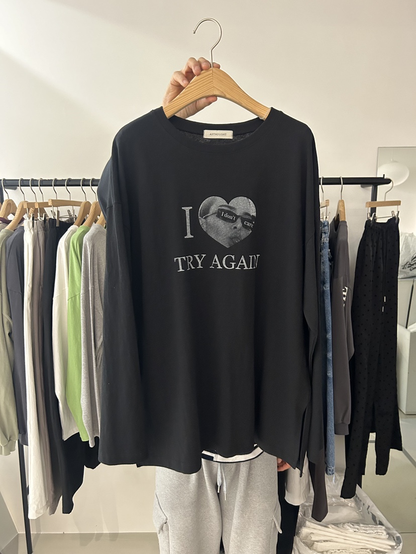 AS THOUGHT東大門代購女裝新款休閑職業人氣26春季長袖T恤AS THOUGHT長袖T恤圖色4