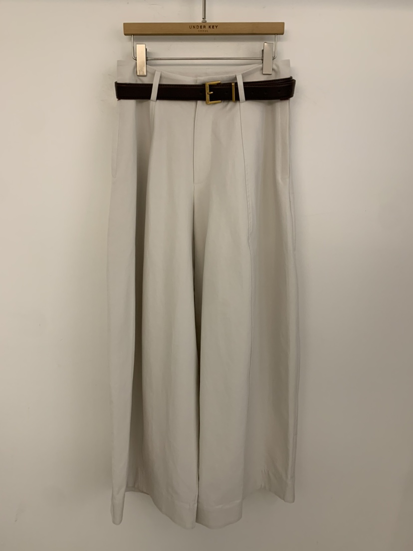 UNDER KEY東大門代購女士新款26春季休閑熱賣休閑褲含腰帶UNDER KEY休閑褲圖色1