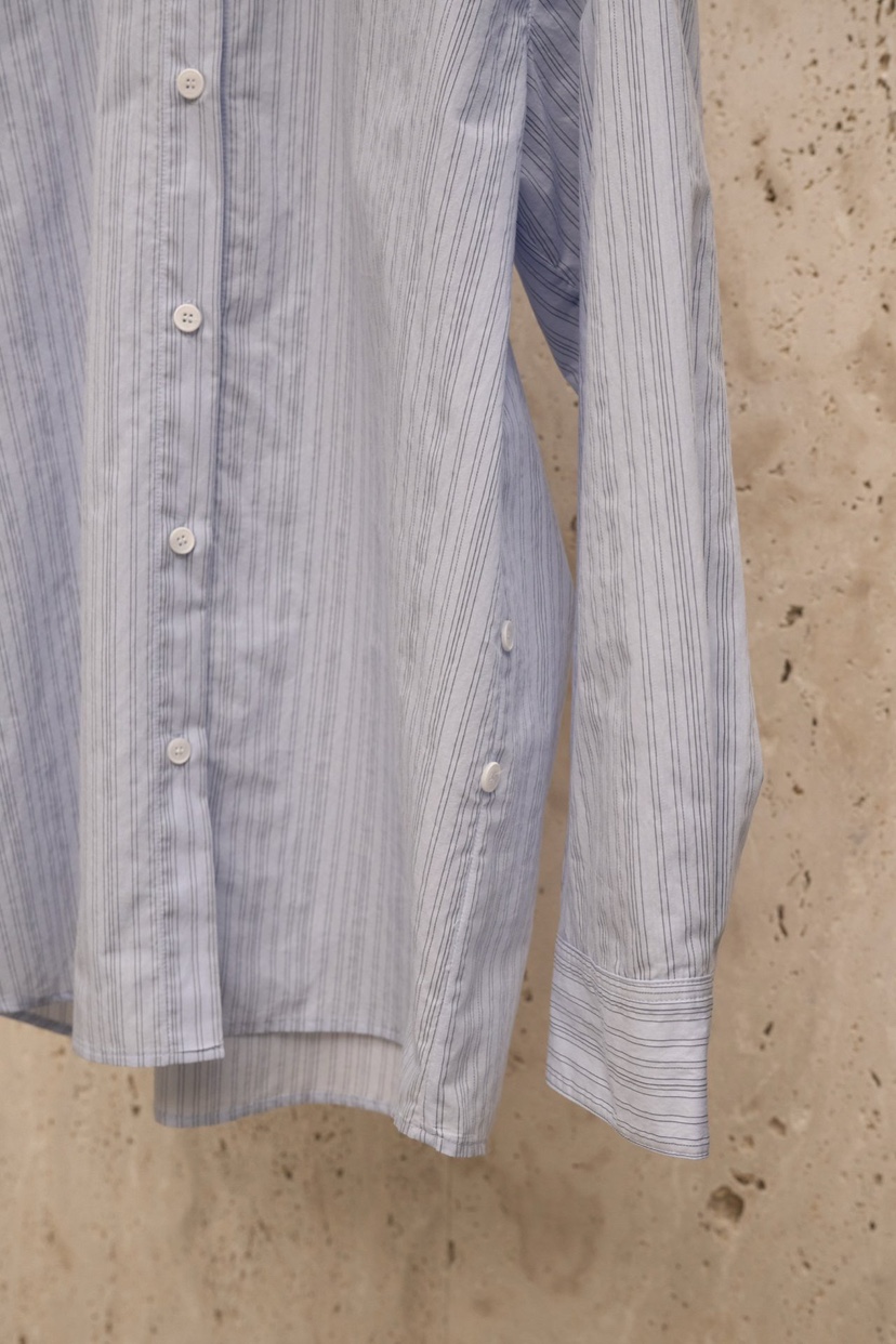 BLOSSOM東大門代購女士新款時尚人氣職業26春季襯衫蕾絲衫條紋BLOSSOM襯衫/蕾絲衫