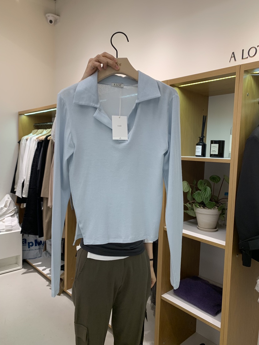 ALOT東大門直郵女士新款26春季人氣職業時尚休閑推薦長袖T恤A LOT長袖T恤圖色2