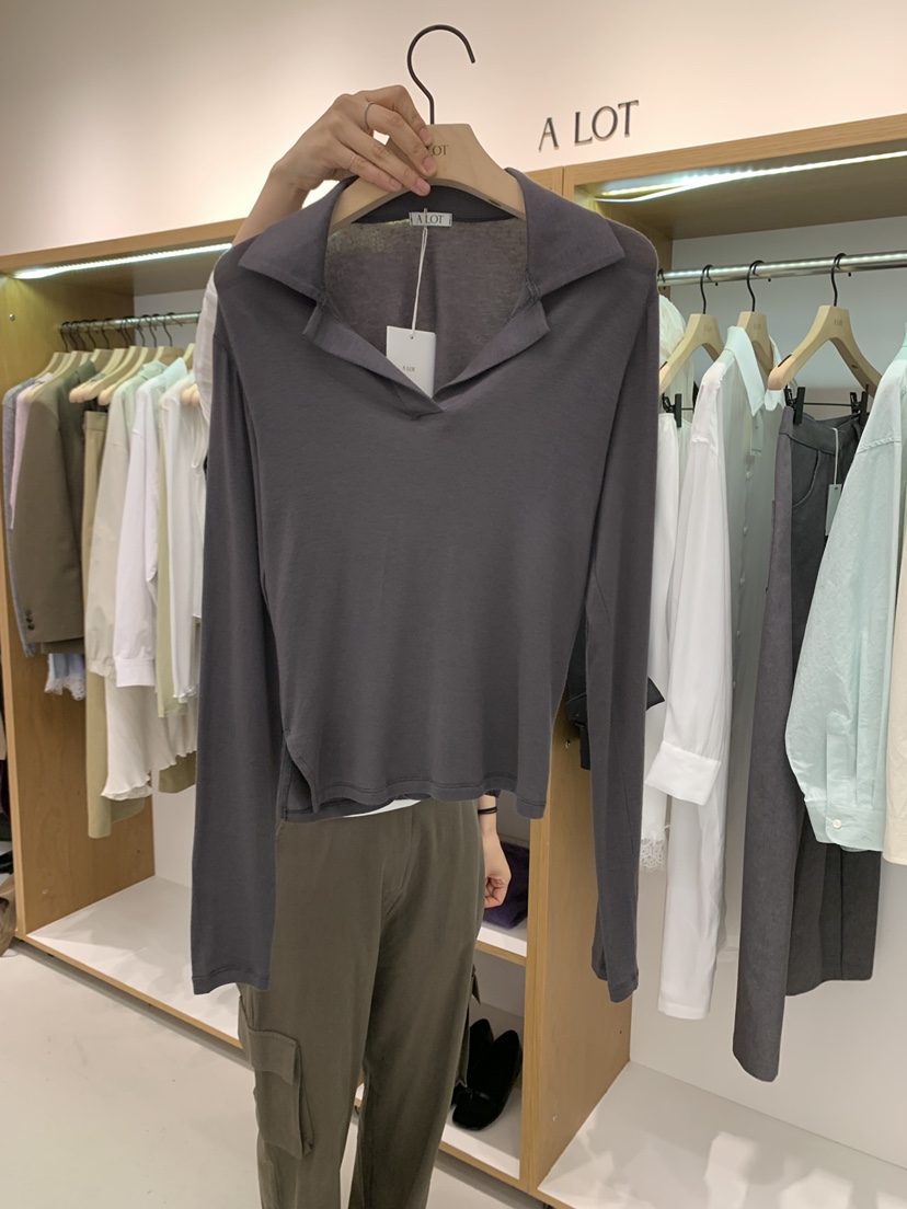 ALOT東大門直郵女士新款26春季人氣職業時尚休閑推薦長袖T恤A LOT長袖T恤圖色4