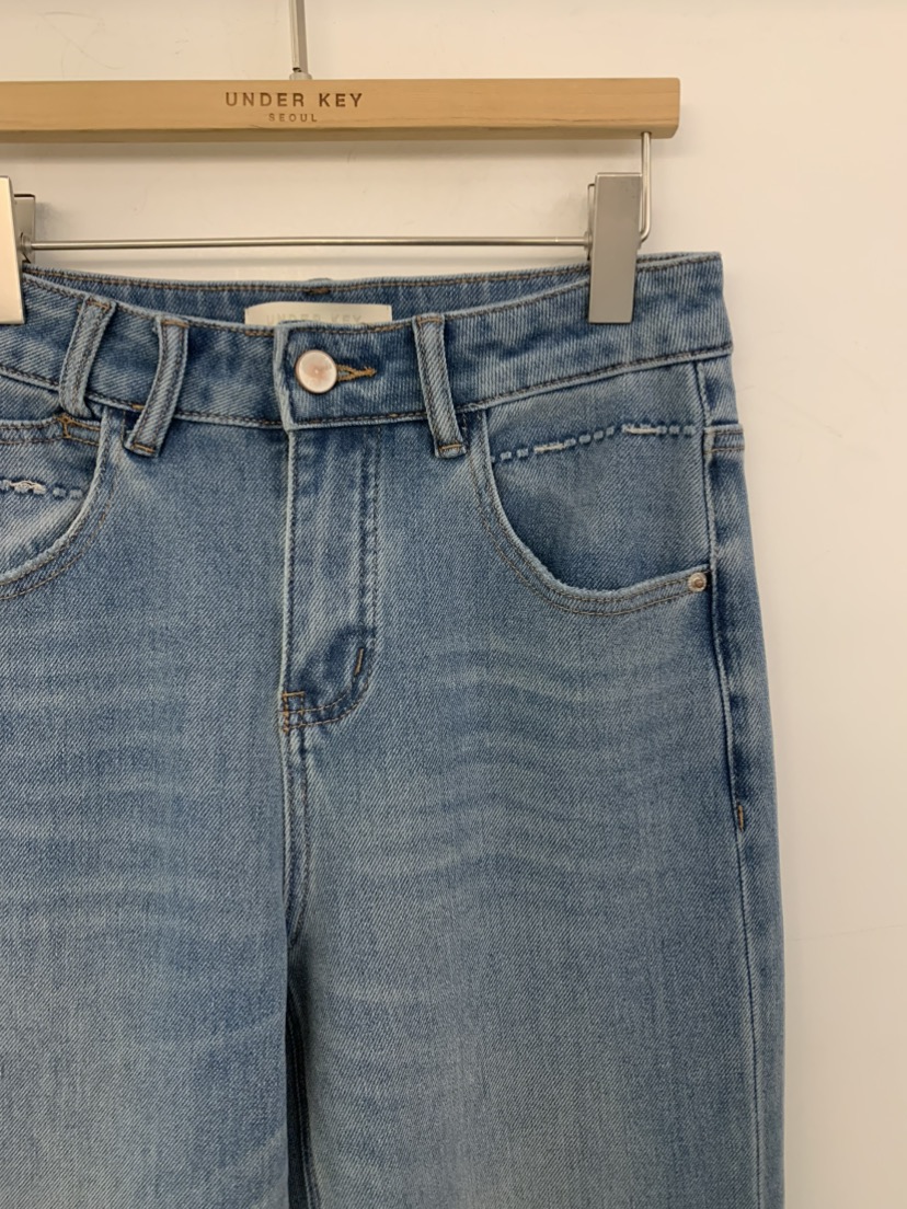 UNDER KEY東大門實拍女士新款26春季推薦職業休閑牛仔褲UNDER KEY牛仔褲
