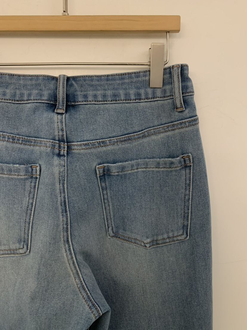 UNDER KEY東大門實拍女士新款26春季推薦職業休閑牛仔褲UNDER KEY牛仔褲