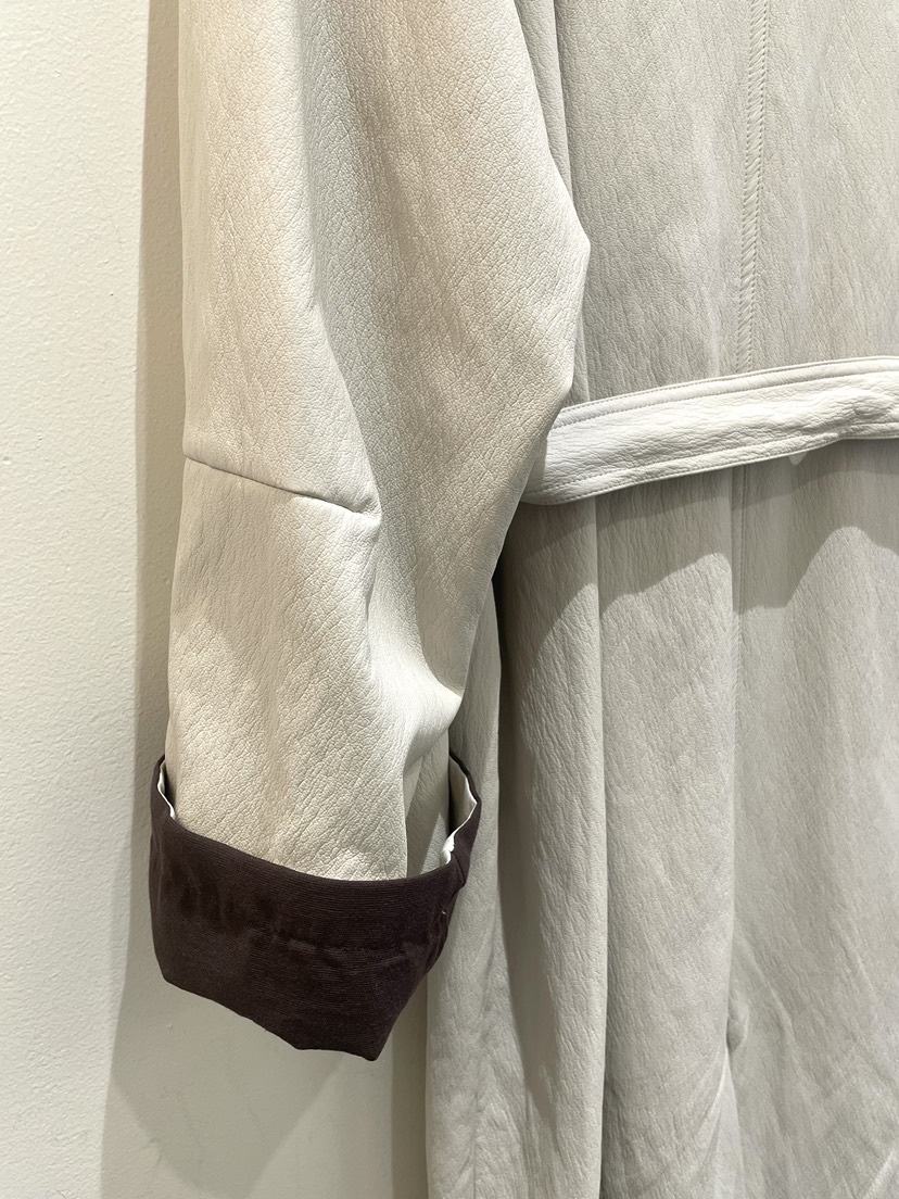 OBSESS東大門代購女裝新款時尚熱賣推薦長款風衣含腰帶皮革OBSESS/EARLY BIRD長款風衣