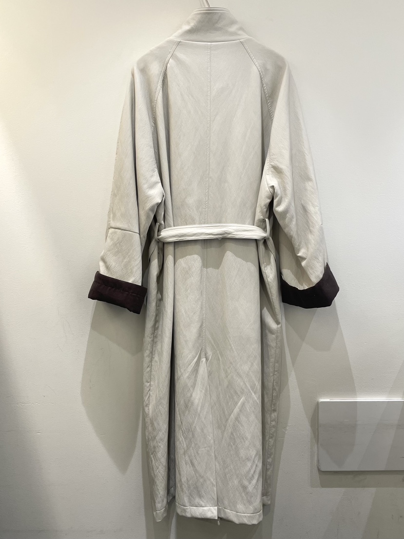 OBSESS東大門代購女裝新款時尚熱賣推薦長款風衣含腰帶皮革OBSESS/EARLY BIRD長款風衣