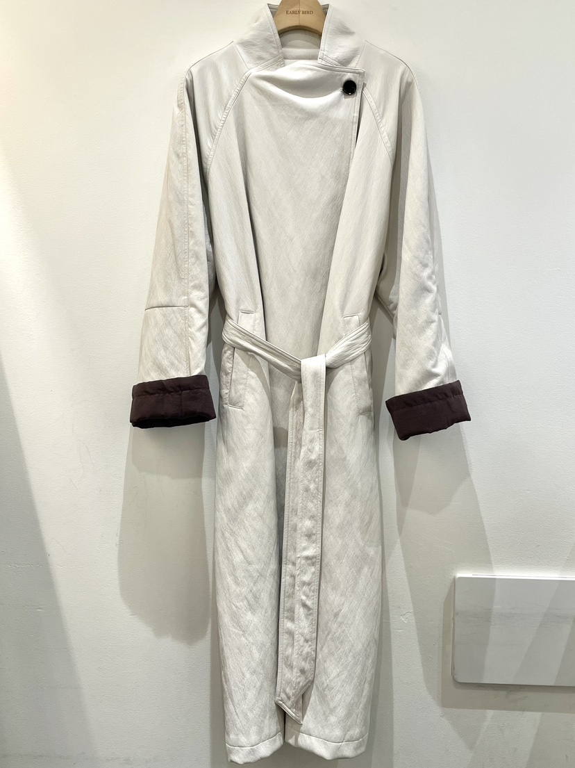 OBSESS東大門代購女裝新款時尚熱賣推薦長款風衣含腰帶皮革OBSESS/EARLY BIRD長款風衣圖色1