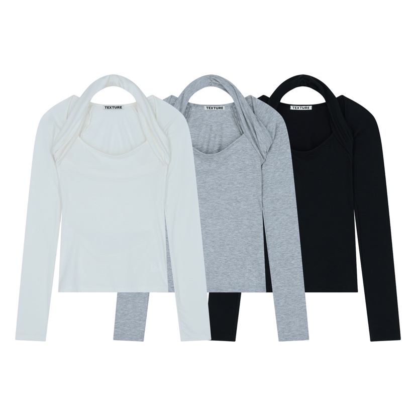 TEXTURE韓國直郵女士新款人氣熱賣休閑推薦時尚26春季長袖T恤TEXTURE長袖T恤
