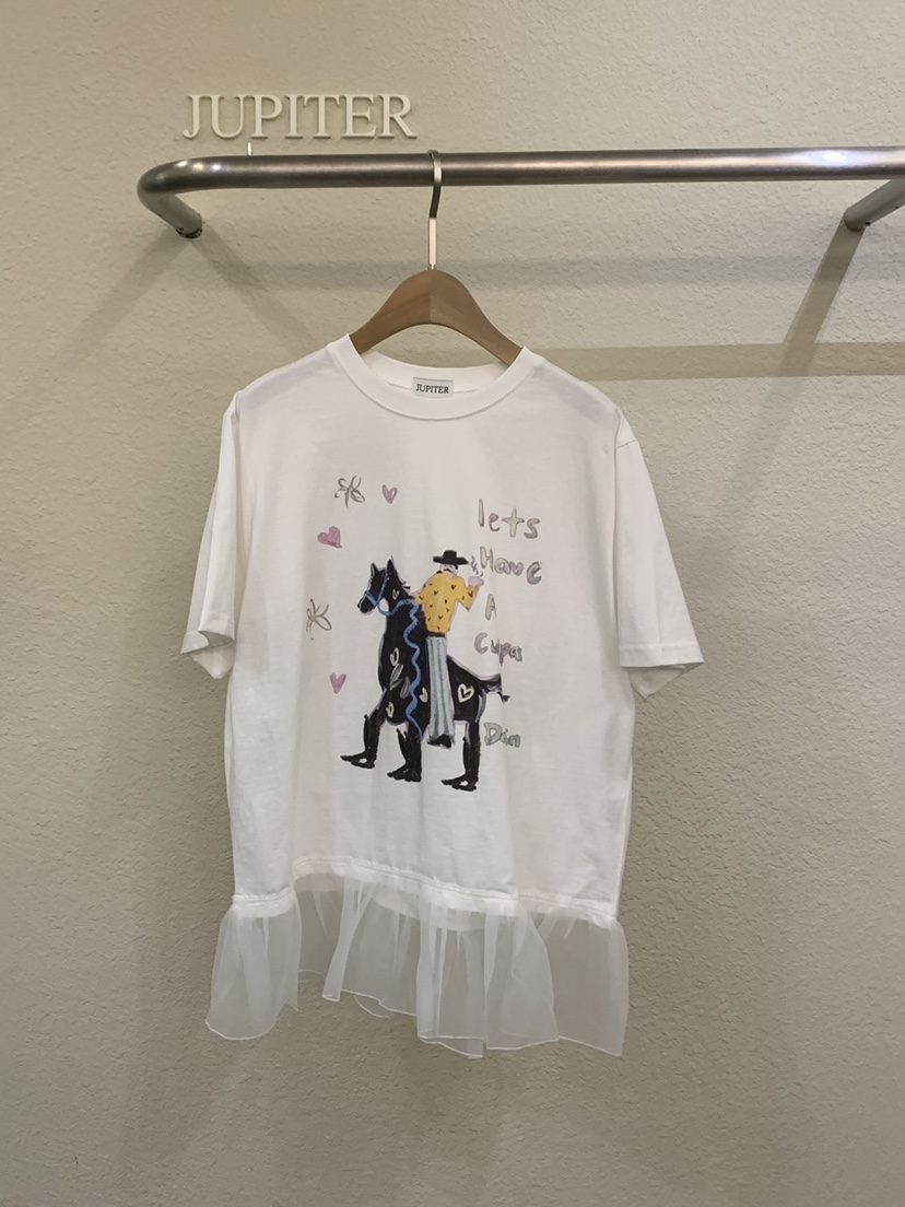 JUPITER韓國代購女士新款26春季職業人氣推薦休閑熱賣T恤JUPITERT恤圖色1