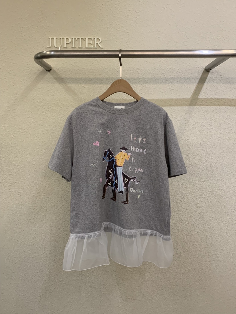 JUPITER韓國代購女士新款26春季職業人氣推薦休閑熱賣T恤JUPITERT恤圖色2