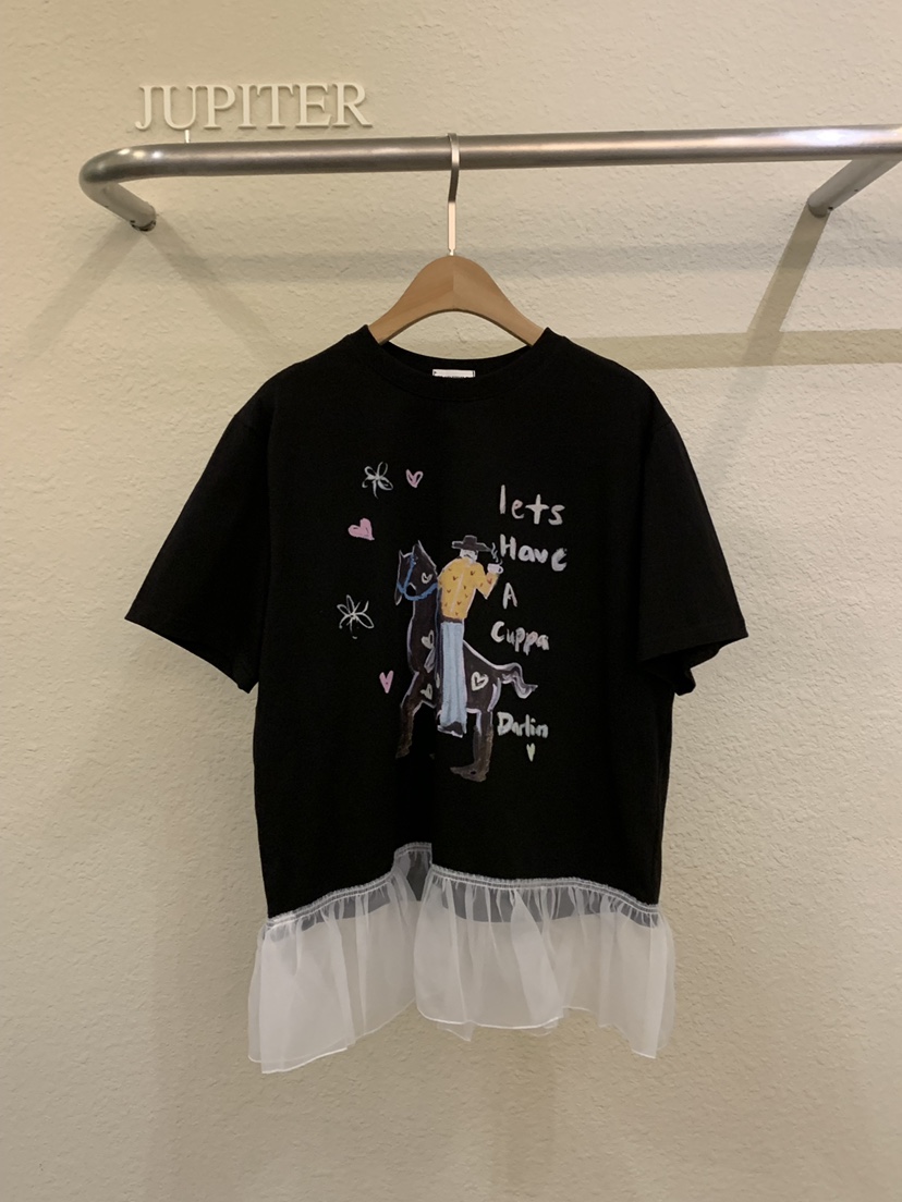 JUPITER韓國代購女士新款26春季職業人氣推薦休閑熱賣T恤JUPITERT恤圖色3