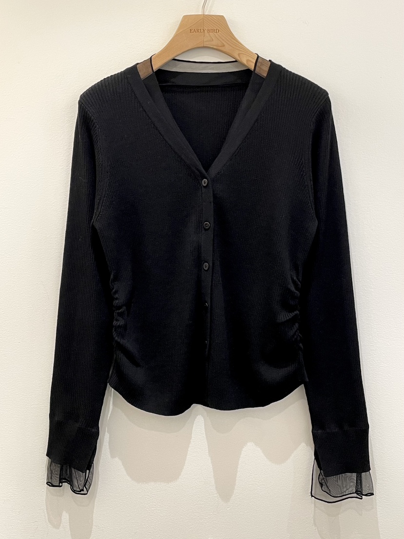 OBSESS韓國代購女士新品熱賣休閑人氣推薦針織衫雪紡褶皺OBSESS/EARLY BIRD針織衫圖色3