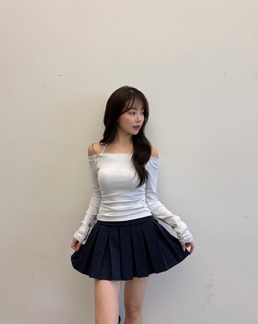 TOO HOT韓國代購女士新品休閑人氣時尚推薦短裙荷葉邊褶裥TOO HOT短裙