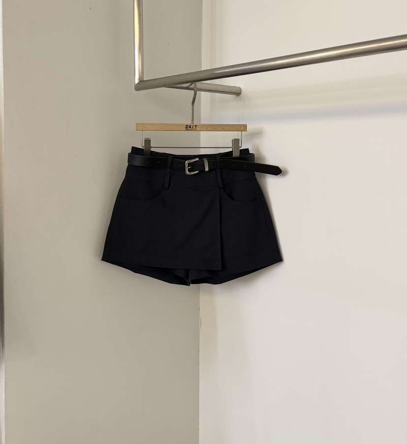 TWENTY FOUR SEVEN24-7東大門實拍女裝新款時尚裙褲含腰帶裹身裙TEWNTY FOUR SEVEN24-7裙褲圖色3深藍色