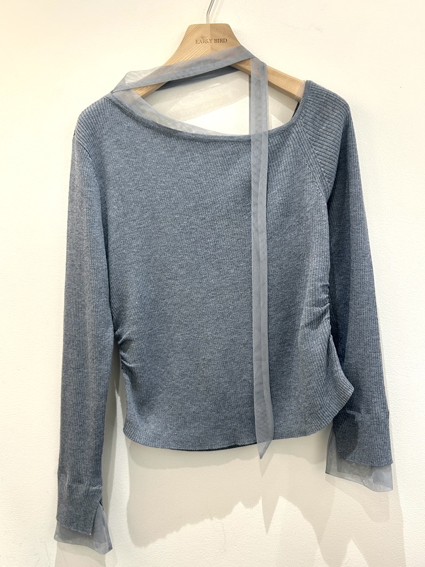 OBSESS東大門實拍女裝新款26春季熱賣人氣職業針織衫雪紡OBSESS/EARLY BIRD針織衫圖色2