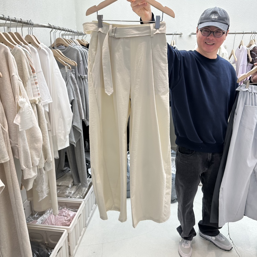 HUMMING BIRD韓國直郵女士新品推薦職業熱賣休閑褲含腰帶HUMMING BIRD休閑褲圖色1