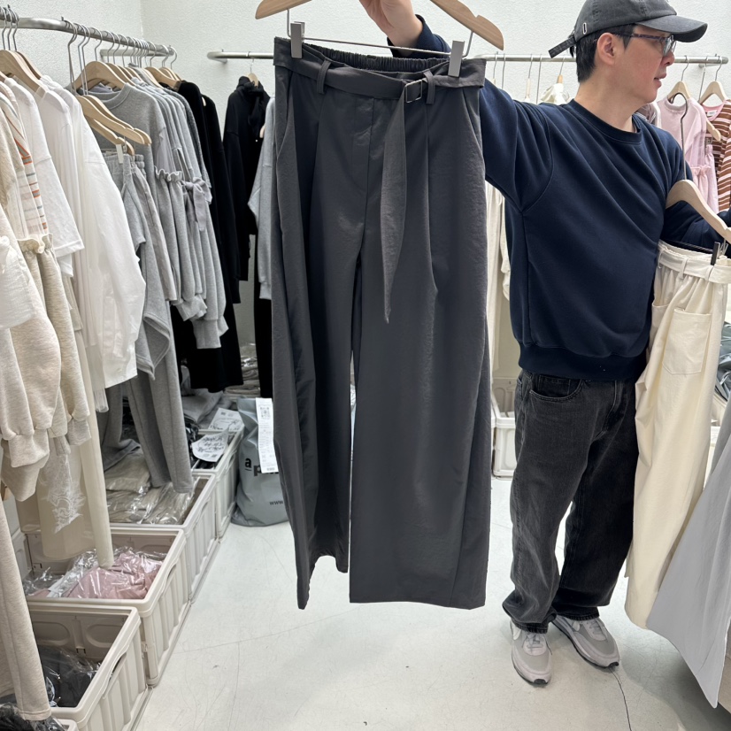 HUMMING BIRD韓國直郵女士新品推薦職業熱賣休閑褲含腰帶HUMMING BIRD休閑褲圖色3