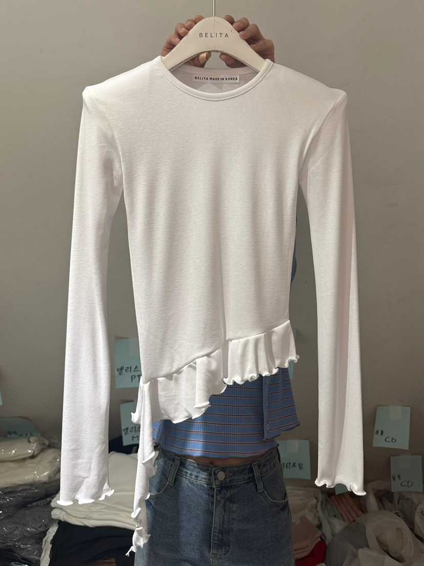 BELITA-L韓國直郵女裝新品26春季熱賣人氣休閑時尚長袖T恤BELITA-L長袖T恤圖色1