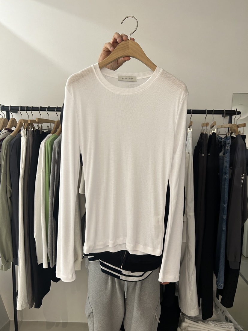 AS THOUGHT東大門實拍女士新品職業人氣熱賣時尚長袖T恤AS THOUGHT長袖T恤圖色1