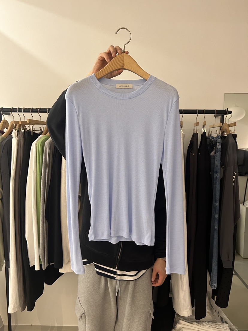 AS THOUGHT東大門實拍女士新品職業人氣熱賣時尚長袖T恤AS THOUGHT長袖T恤圖色5