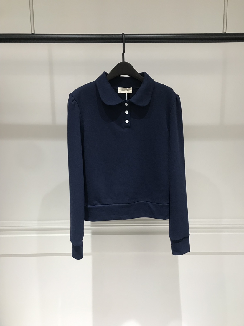 NEVER.1東大門代購女裝新款26春季時尚休閑職業推薦長袖T恤NEVER.1長袖T恤圖色5深藍色