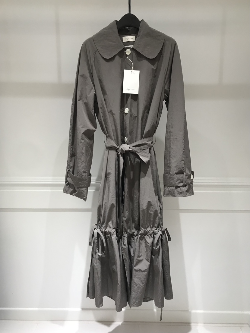 NEVER.1韓國直郵女士新品休閑熱賣人氣26春季長款風衣含腰帶NEVER.1長款風衣圖色1