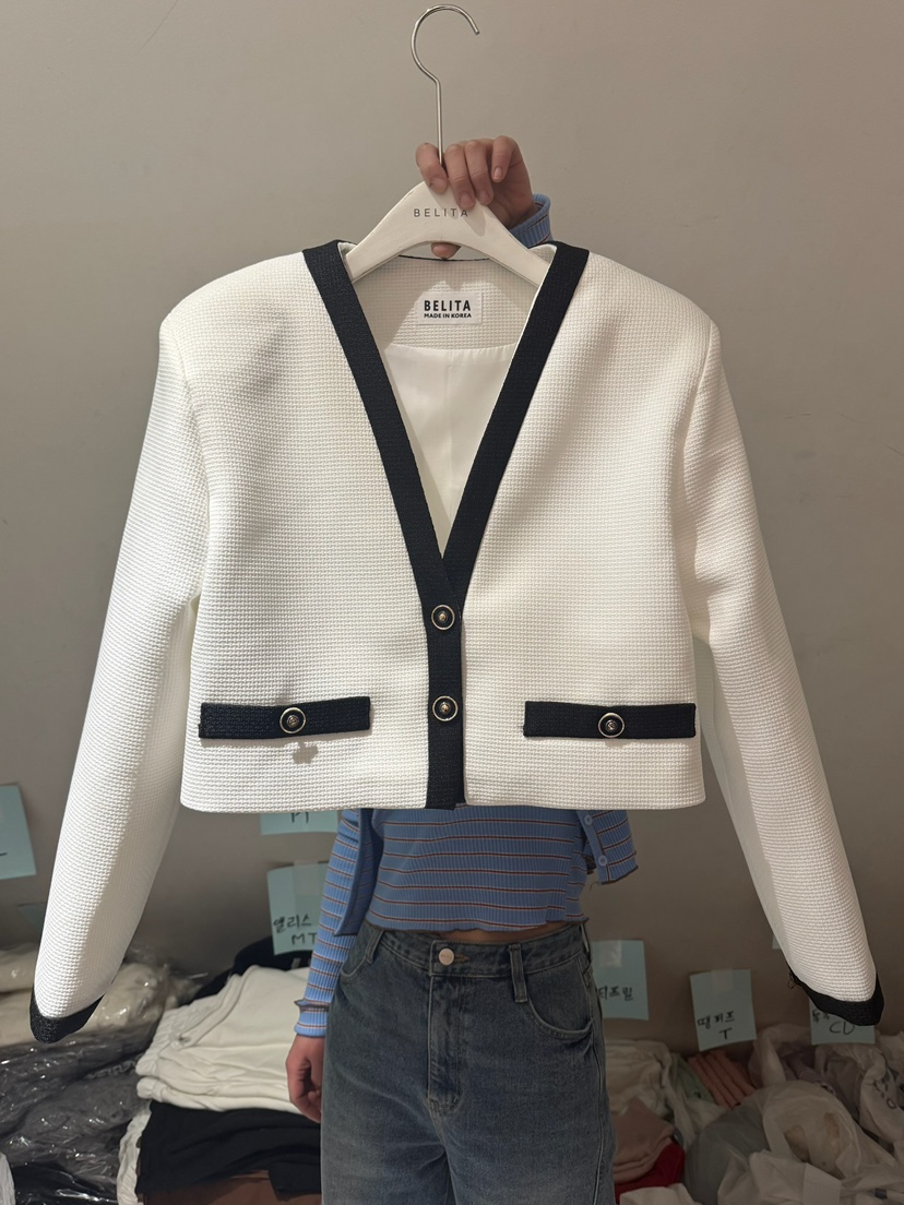 BELITA-L韓國代購女裝新款時尚推薦26春夏休閑真品職業夾克BELITA-L夾克圖色1