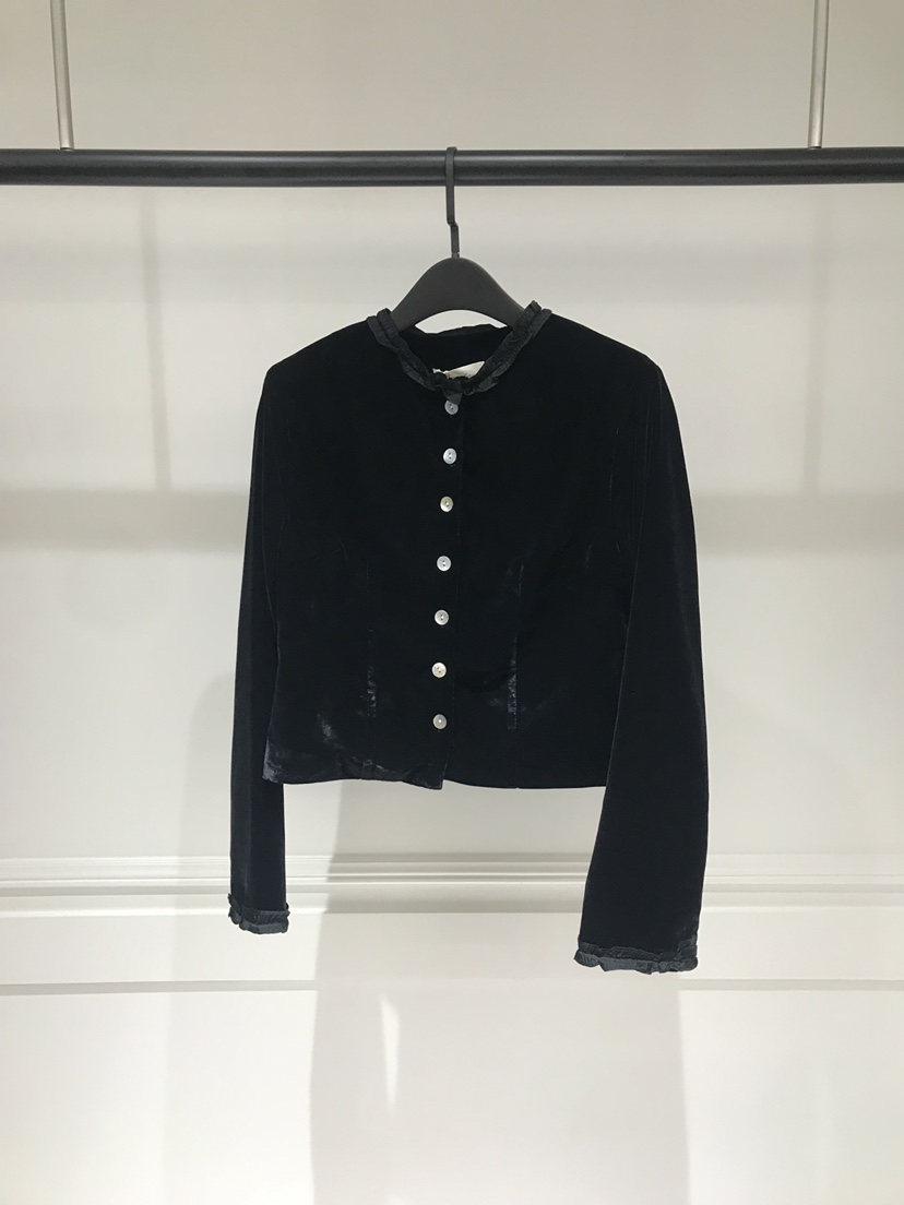 NEVER.1韓國直郵女士新品推薦職業休閑時尚真品夾克天鵝絨NEVER.1夾克圖色2黑色