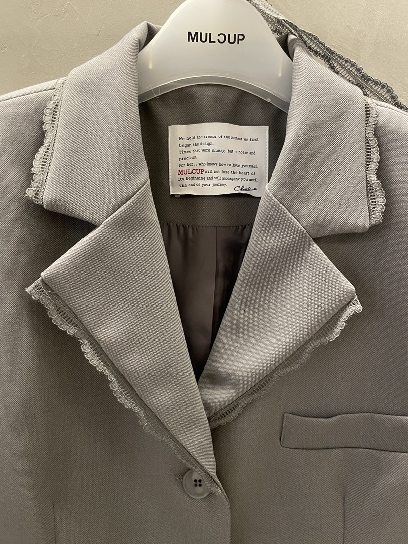 MULCUP韓國直郵女士新品職業人氣熱賣休閑真品夾克含絲帶MULCUP夾克
