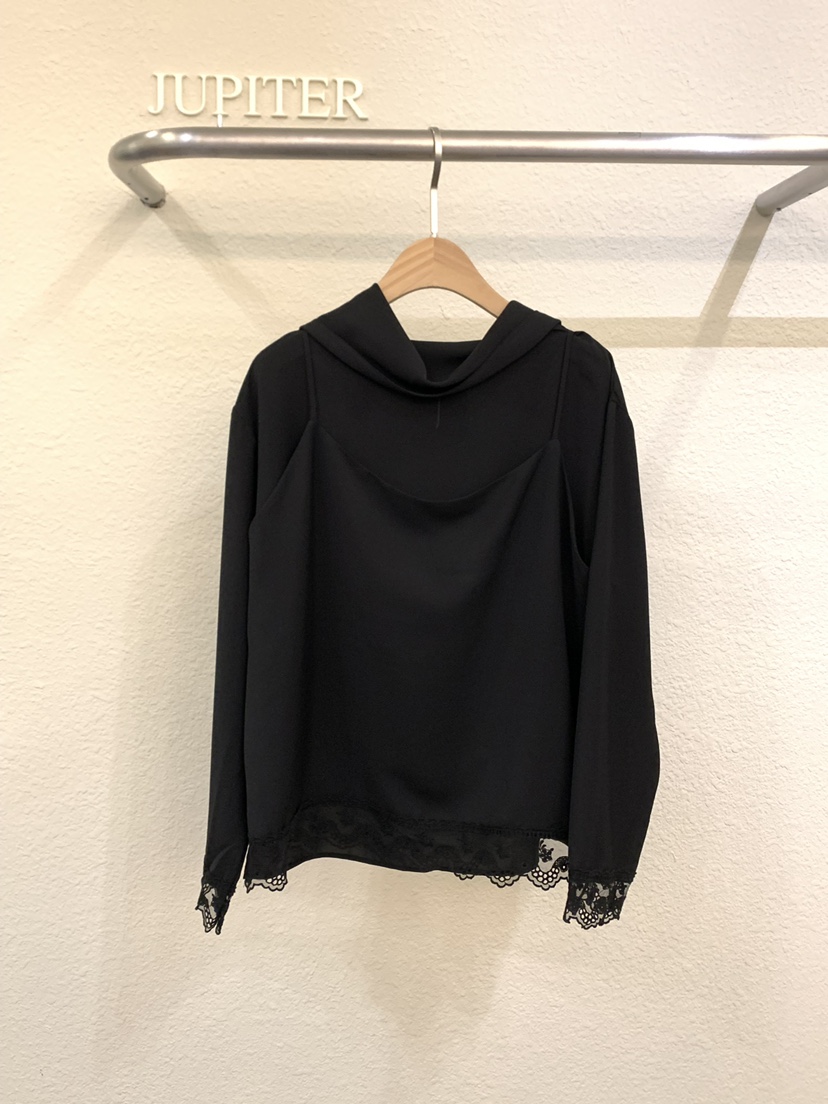 JUPITER東大門直郵女裝新品推薦職業襯衫蕾絲衫假兩件雙層JUPITER襯衫/蕾絲衫圖色2