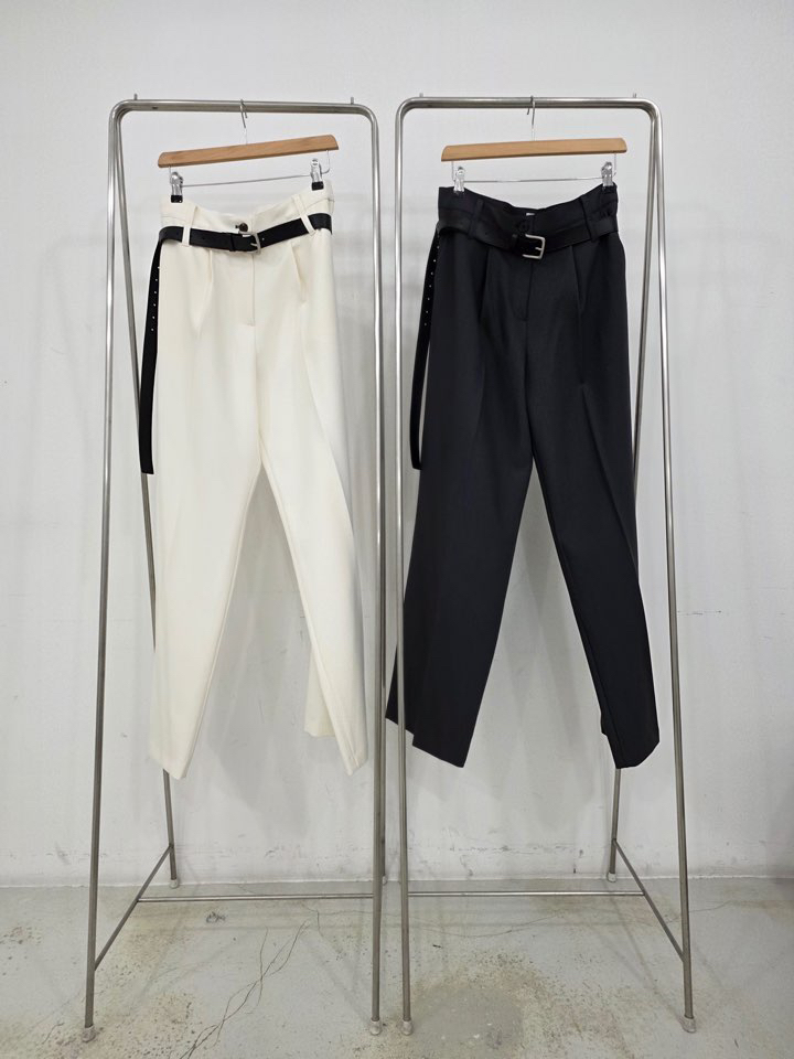 LE MIU東大門實拍女士新品時尚職業熱賣休閑休閑褲含腰帶LE_MIU休閑褲