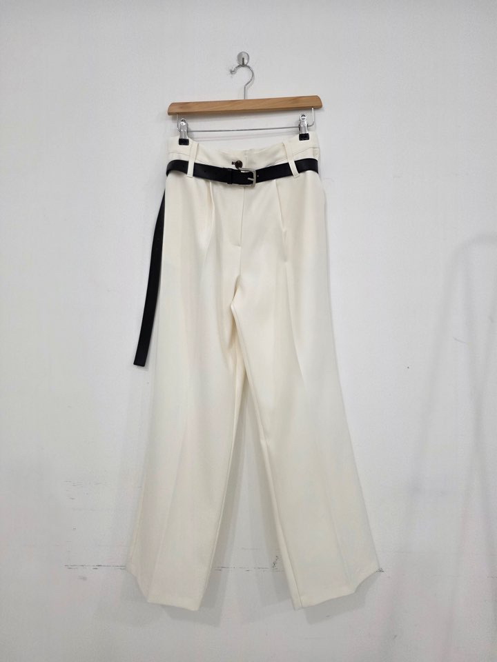 LE MIU東大門實拍女士新品時尚職業熱賣休閑休閑褲含腰帶LE_MIU休閑褲圖色1