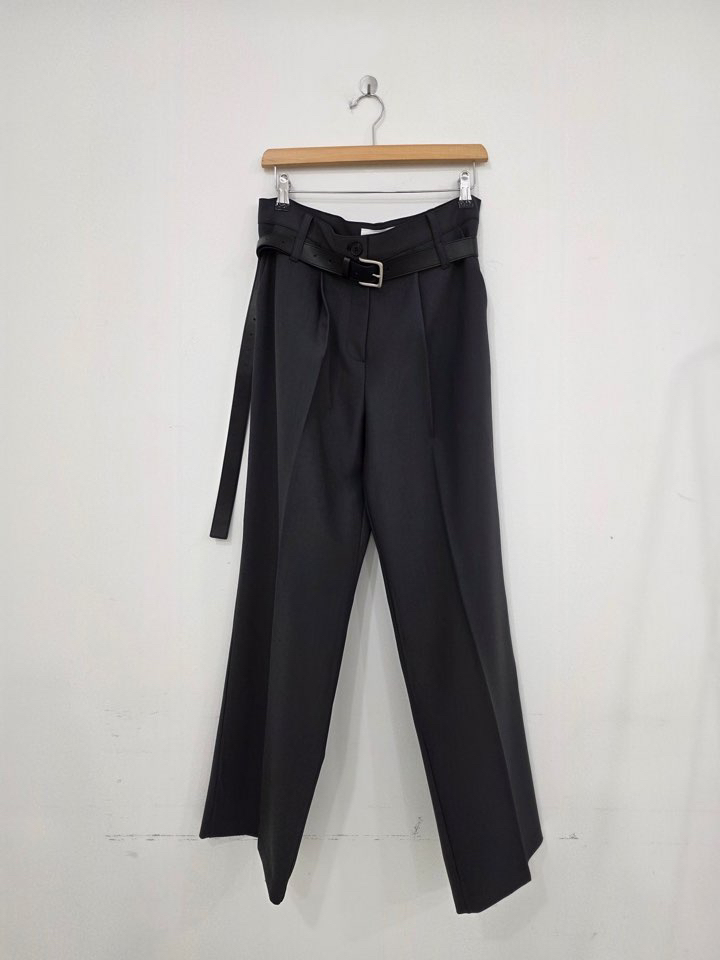 LE MIU東大門實拍女士新品時尚職業熱賣休閑休閑褲含腰帶LE_MIU休閑褲圖色2