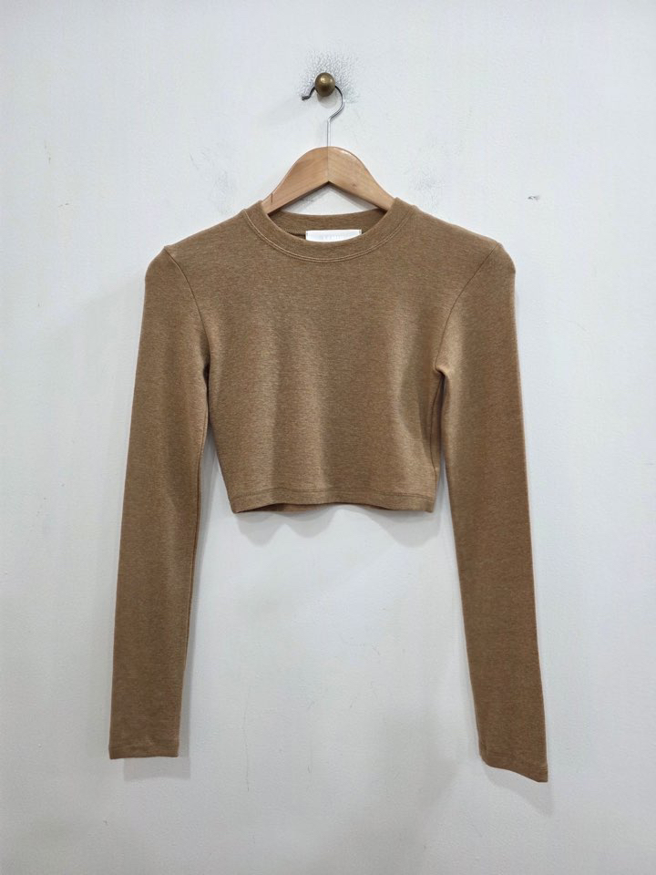 LE MIU東大門實拍女士新品職業休閑人氣長袖T恤羊毛短款LE_MIU長袖T恤圖色3