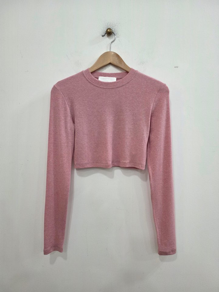 LE MIU東大門實拍女士新品職業休閑人氣長袖T恤羊毛短款LE_MIU長袖T恤圖色7