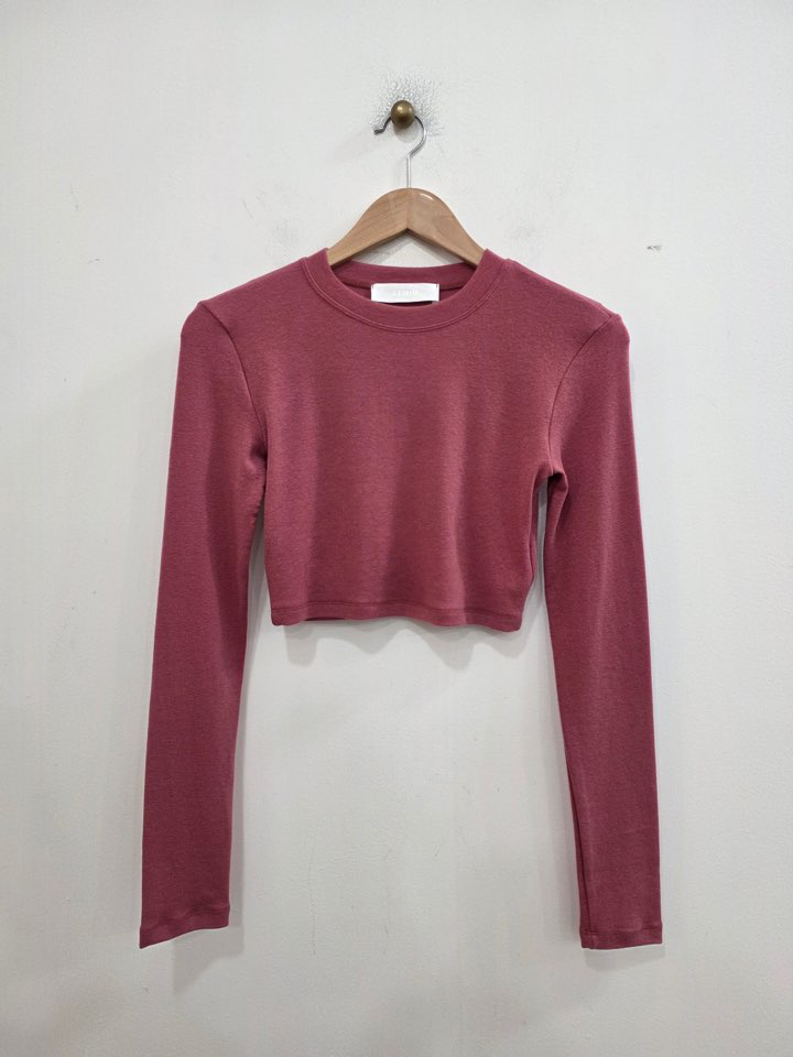 LE MIU東大門實拍女士新品職業休閑人氣長袖T恤羊毛短款LE_MIU長袖T恤圖色8