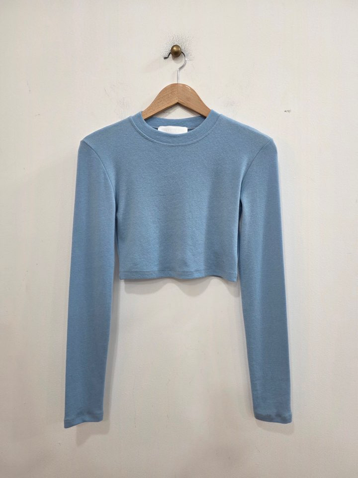 LE MIU東大門實拍女士新品職業休閑人氣長袖T恤羊毛短款LE_MIU長袖T恤圖色9