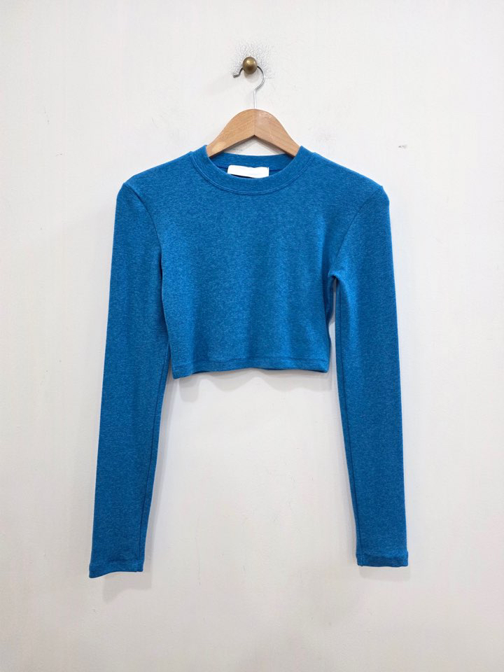 LE MIU東大門實拍女士新品職業休閑人氣長袖T恤羊毛短款LE_MIU長袖T恤圖色15