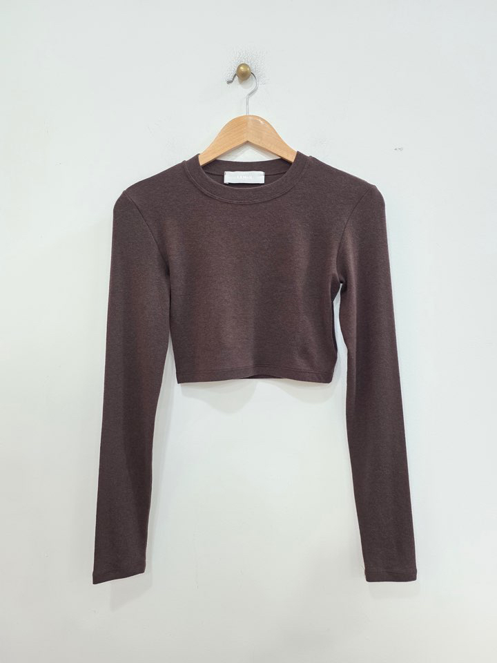 LE MIU東大門實拍女士新品職業休閑人氣長袖T恤羊毛短款LE_MIU長袖T恤圖色17