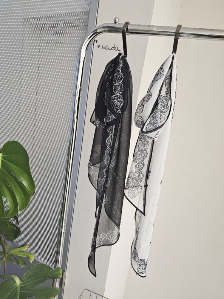 EBADA韓國代購女士新品休閑職業真品人氣推薦圍巾披肩雪紡EBADA圍巾/披肩