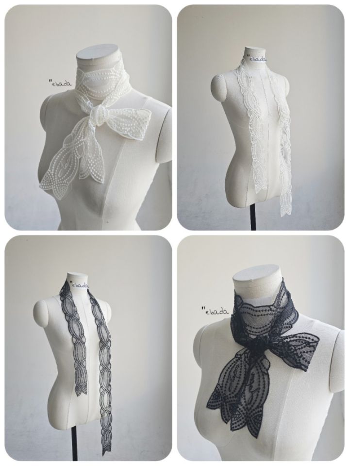 EBADA韓國代購女裝新款時尚職業推薦人氣熱賣圍巾披肩蕾絲EBADA圍巾/披肩