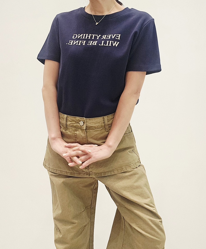 NEOUL東大門直郵女裝新款熱賣人氣職業真品時尚休閑26春夏T恤NEOUL/ahin雙領標簽T恤