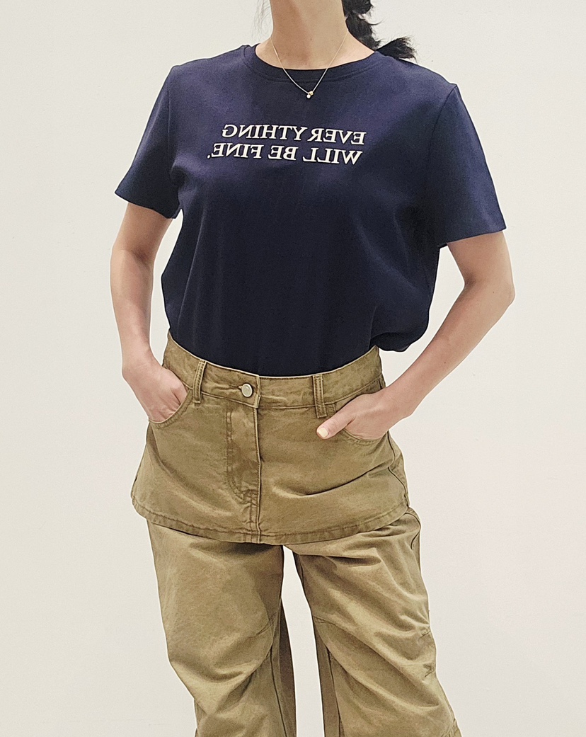 NEOUL東大門直郵女裝新款熱賣人氣職業真品時尚休閑26春夏T恤NEOUL/ahin雙領標簽T恤