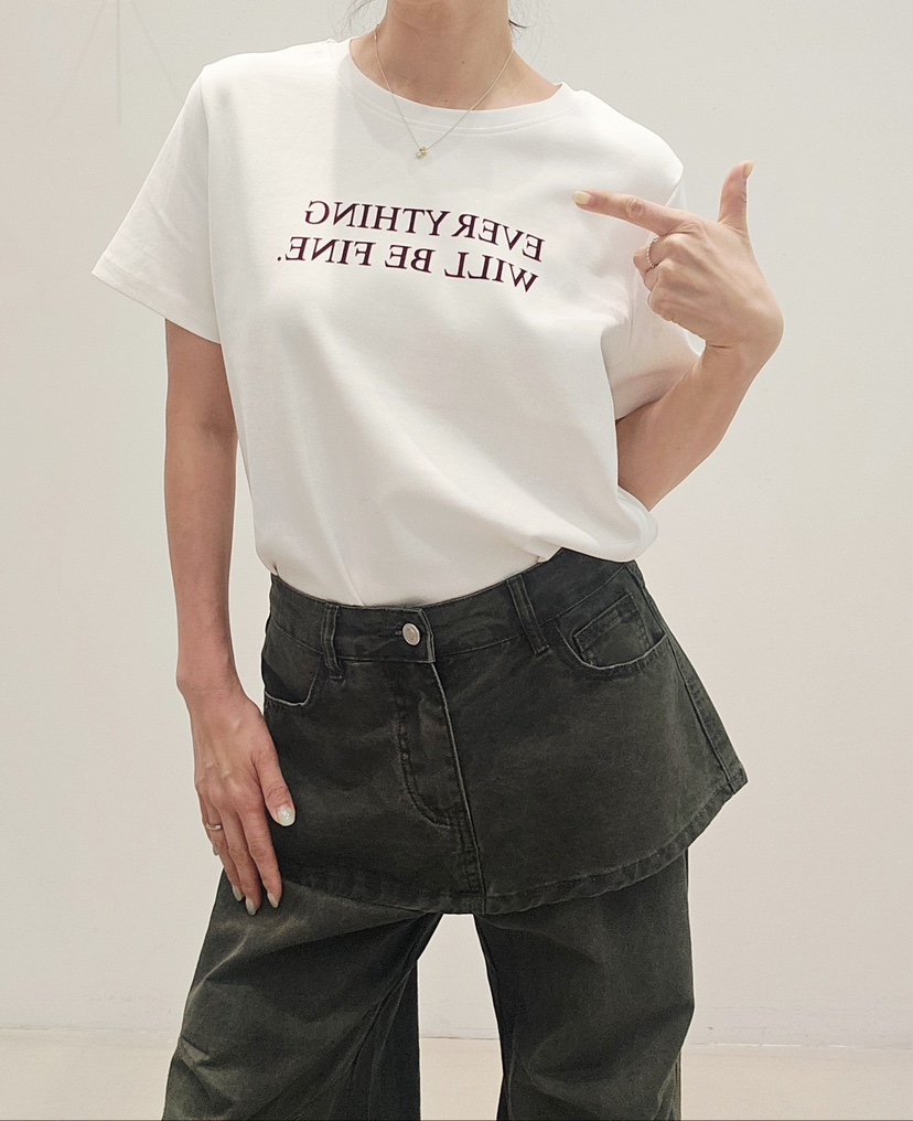 NEOUL東大門直郵女裝新款熱賣人氣職業真品時尚休閑26春夏T恤NEOUL/ahin雙領標簽T恤