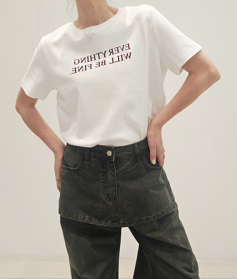 NEOUL東大門直郵女裝新款熱賣人氣職業真品時尚休閑26春夏T恤NEOUL/ahin雙領標簽T恤