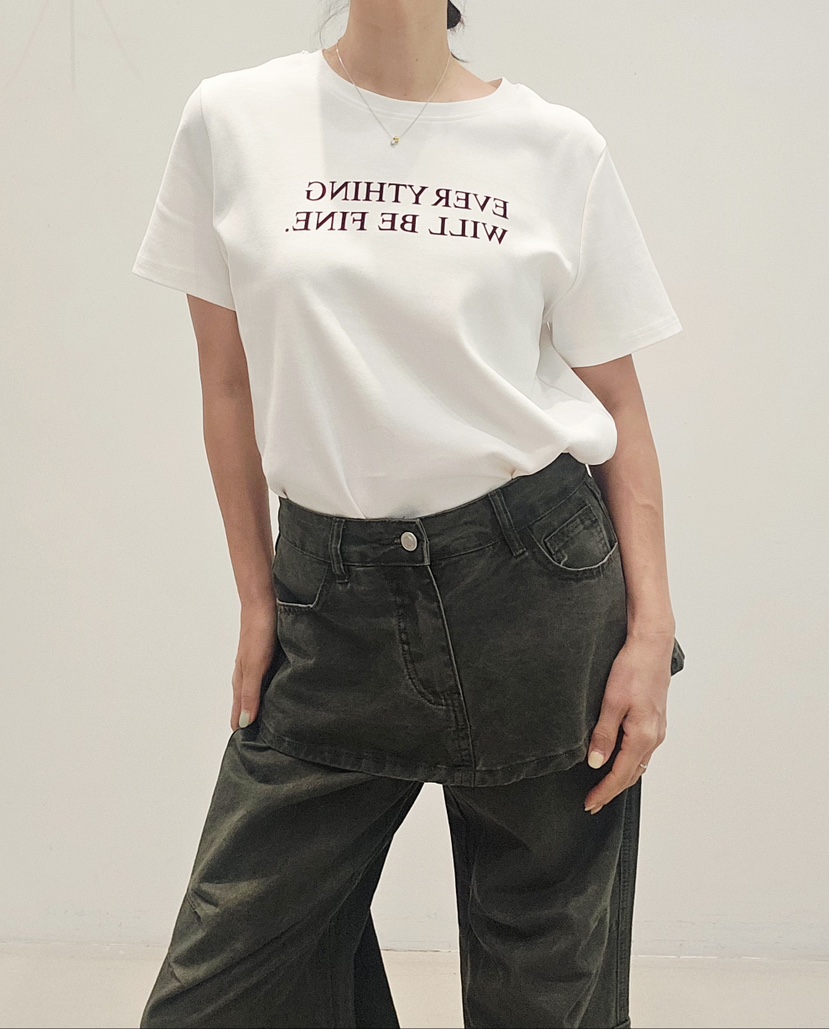 NEOUL東大門直郵女裝新款熱賣人氣職業真品時尚休閑26春夏T恤NEOUL/ahin雙領標簽T恤