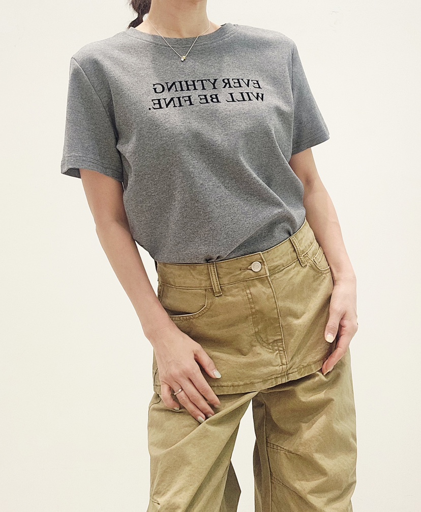 NEOUL東大門直郵女裝新款熱賣人氣職業真品時尚休閑26春夏T恤NEOUL/ahin雙領標簽T恤