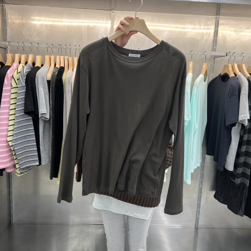 ESSENCE東大門代購女裝新品真品職業熱賣人氣26春夏長袖T恤ESSENCE長袖T恤圖色5