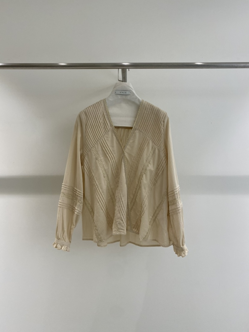 1968東大門直郵女裝新品真品熱賣職業推薦26春夏襯衫蕾絲衫V領1968/YEOUYA襯衫/蕾絲衫圖色2