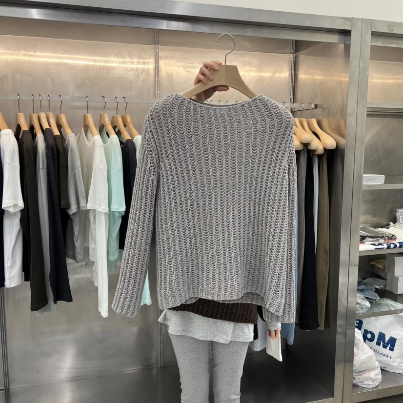 ESSENCE東大門實拍女士新款26春夏時尚休閑針織衫亞麻布寬松ESSENCE針織衫圖色5